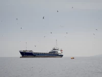 a vessel at the strait of hormuz off the coast of oman s musandam province april 12 2026 photo reuters a vessel at the strait of hormuz off the coast of oman s musandam province april 12 2026 photo reuters