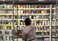 a store worker restocks a fridge photo anadolu agency