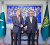deputy prime minister and foreign minister ishaq dar holds meeting with the shanghai cooperation organisation s secretary general nurlan yermekbayev in islamabad photo fo x