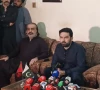 khyber pakhtunkhwa chief minister sohail afridi speaking at a press conference alonsgide former k p cm ali amin gandapur in dera ismail khan on sunday photo express