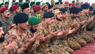chief of defence forces field marshal asim munir spends eidul azha with troops deployed along the western frontiers in zhob balochistan photo ispr