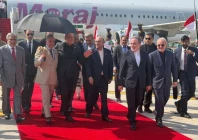 iranian president masoud pezeshkian lands in islamabad for an official visit on tuesday and is received by pm shehbaz sharif president asif ali zardari dpm ishaq dar and iranian foreign minister abbas araghchi photo irna