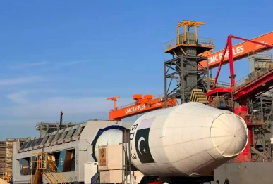 image of the rocket carrying the suparco prsc eo2 satellite source stratcom bureau on x