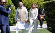 photo italy s prime minister giorgia meloni and indian prime minister narendra modi arrive to plant a mulberry tree reuters