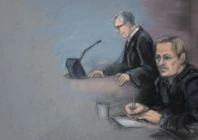 a court sketch shows lawyer petar sekulic and marius borg hoiby in room 250 of the oslo courthouse oslo norway march 19 2026 photo reuters