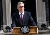 british prime minister keir starmer announces the timeline for his resignation following andy burnham s decisive victory last week in the makerfield by election outside 10 downing street in london britain june 22 2026 photo reuters