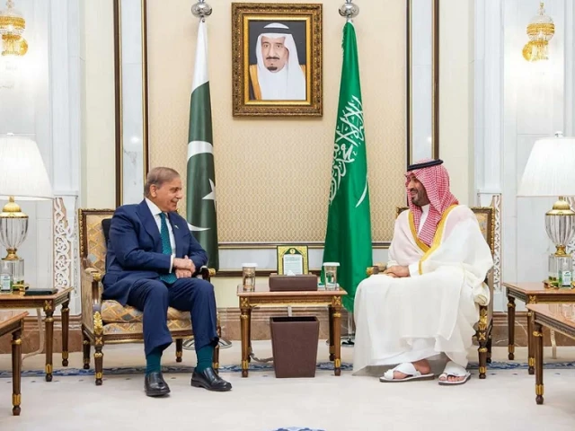 prime minister shehbaz sharif meets saudi crown prince mohammed bin salman in makkah during an official visit to saudi arabia on june 6 2025 photo saudi press agency prime minister shehbaz sharif meets saudi crown prince mohammed bin salman in makkah during an official visit to saudi arabia on june 6 2025 photo saudi press agency