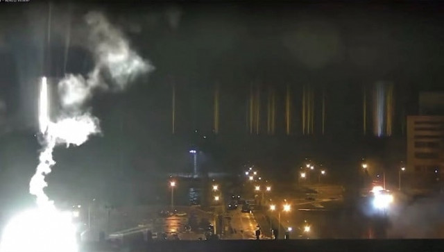surveillance camera footage shows zaporizhzhia nuclear power plant during the fighting in enerhodar zaporizhia oblast ukraine photo reuters