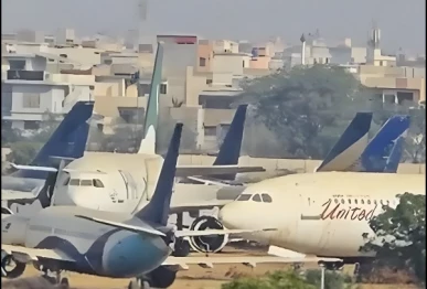 defunct aircraft clog jinnah airport junkyard