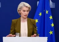 european commission president ursula von der leyen talks to the press on the 21st sanctions package against russia in brussels belgium june 9 2026 reuters