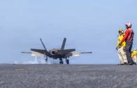 a us marines f 35c lightning ii launches from the us navy nimitz class aircraft carrier uss abraham lincoln in support of the operation epic fury attack on iran february 28 2026 us photo reuters