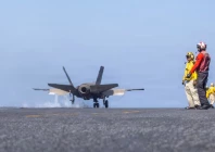 a us marines f 35c lightning ii launches from the us navy nimitz class aircraft carrier uss abraham lincoln in support of the operation epic fury attack on iran february 28 2026 us photo reuters