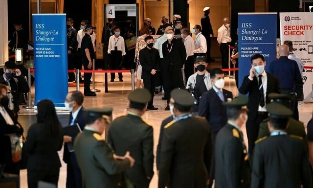 security checkpoints at the venue of the 19th shangri la dialogue in singapore photo afp security checkpoints at the venue of the 19th shangri la dialogue in singapore photo afp