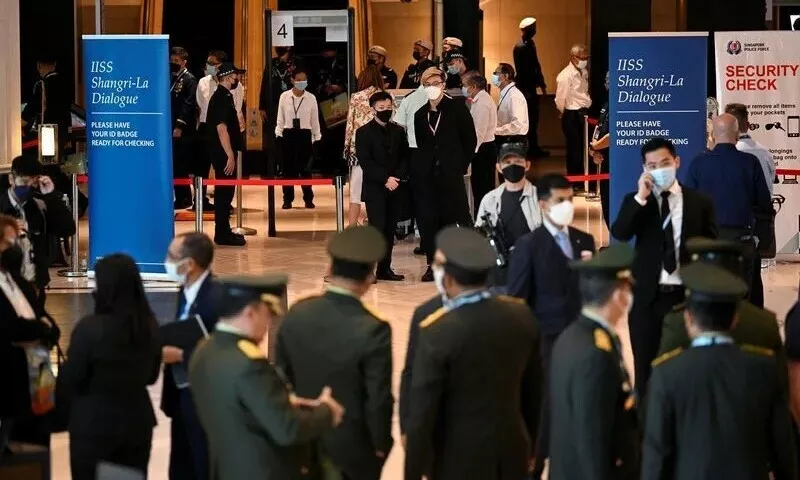 security checkpoints at the venue of the 19th shangri la dialogue in singapore photo afp security checkpoints at the venue of the 19th shangri la dialogue in singapore photo afp