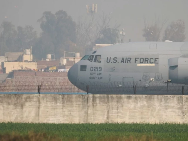 a us military plane deporting illegal indian immigrants lands in amritsar india february 5 2025 photo reuters a us military plane deporting illegal indian immigrants lands in amritsar india february 5 2025 photo reuters