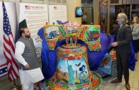 u s charg d affaires andy halus helped unveil let freedom ring liberty bell at the u s embassy in islamabad