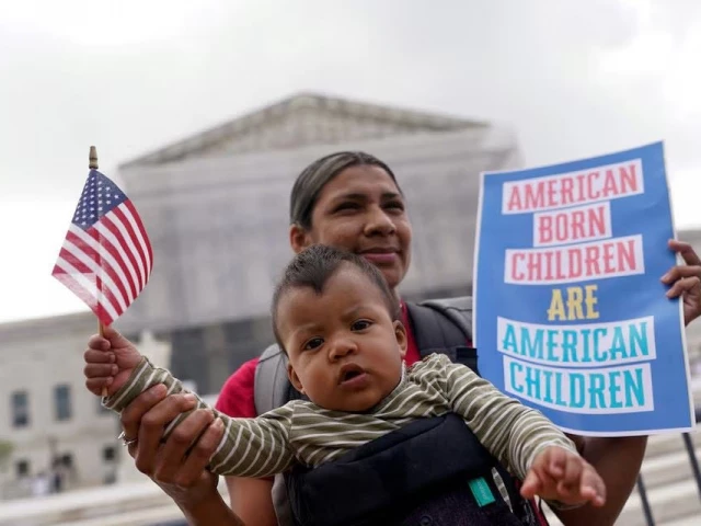 1 2 olga urbina carries baby ares webster as demonstrators rally on the day the supreme court justices hear oral arguments over u s president donald trump s bid to broadly enforce his executive order to restrict automatic birthright citizenship during a protest outside the u s supreme court in washington d c us may 15 2025 reuters 1 2 olga urbina carries baby ares webster as demonstrators rally on the day the supreme court justices hear oral arguments over u s president donald trump s bid to broadly enforce his executive order to restrict automatic birthright citizenship during a protest outside the u s supreme court in washington d c us may 15 2025 reuters