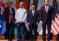 from left australian foreign minister penny wong india s minister of external affairs s jaishankar japanese foreign minister toshimitsu motegi and u s secretary of state marco rubio pose following a quad ministerial meeting at hyderabad house in new delhi india tuesday may 26 2026 photo reuters