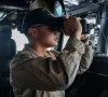 a us official is looking into the waters near hormuz on board us naval destroyer photo centcom x