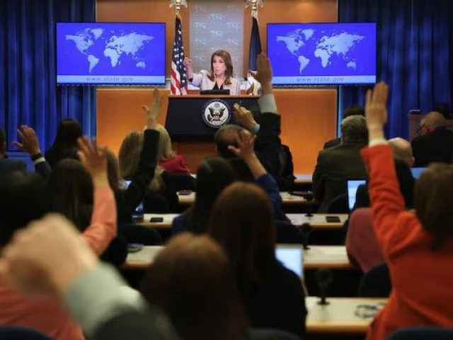 us state department spokesperson tammy bruce gestures as she holds her first press briefing at the state department in washington dc us march 6 2025 photo reuters