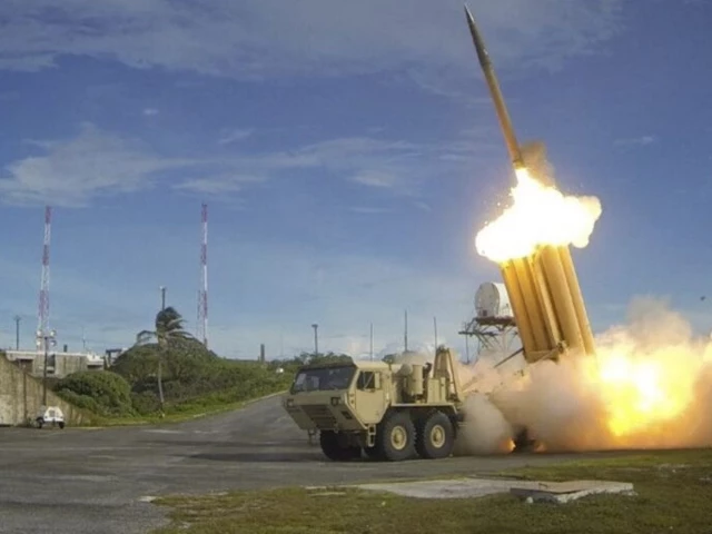a terminal high altitude area defense thaad interceptor is launched in this undated handout photo photo reuters a terminal high altitude area defense thaad interceptor is launched in this undated handout photo photo reuters