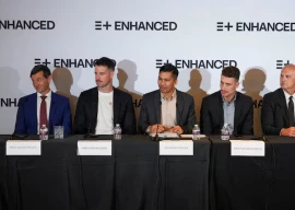 the enhanced games team attends a press conference to announce new games scheduled for 2026 in las vegas nevada u s may 21 2025 photo reuters