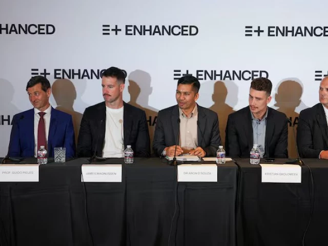 the enhanced games team attends a press conference to announce new games scheduled for 2026 in las vegas nevada u s may 21 2025 photo reuters