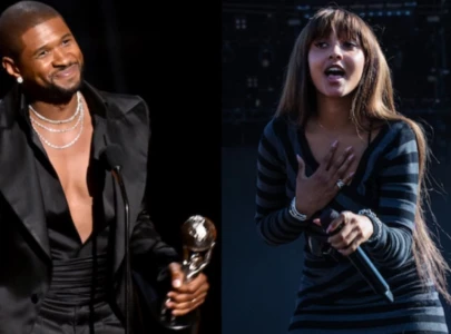 usher proud of 15 year old son for stealing his phone to dm pinkpantheress