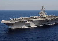 the aircraft carrier uss george h w bush cvn 77 is underway in the atlantic ocean photo wikimedia commons