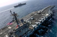 a us naval strike group led by an aircraft carrier has deployed to middle eastern waters the united states said monday photo military wiki