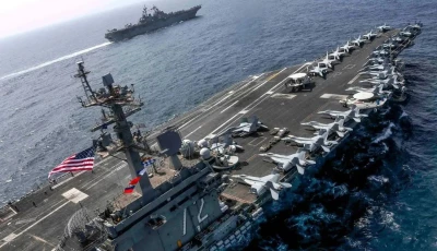 a us naval strike group led by an aircraft carrier has deployed to middle eastern waters the united states said monday photo military wiki