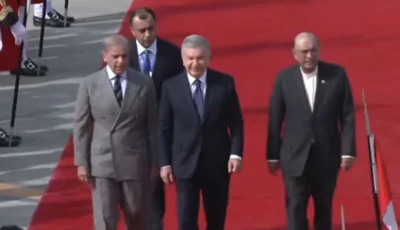 president asif ali zardari and prime minister shehbaz sharif welcomed the uzbek president screengrab