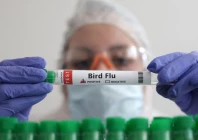 a person holds a test tube labelled bird flu in this picture illustration january 14 2023 reuters dado ruvic illustration file photo a person holds a test tube labelled bird flu in this picture illustration january 14 2023 reuters dado ruvic illustration file photo