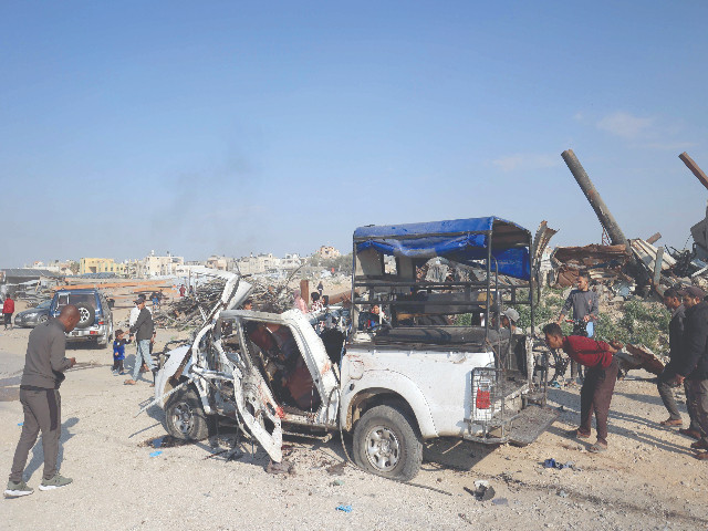 Israeli airstrike on police vehicle in Gaza kills nine people