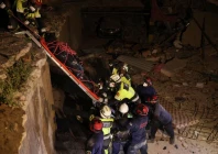 members of ecuadorian ecu 11 guayaquil fire department and portuguese firefighters recover the body of a casualty from a building that collapsed from the ground floor to the fifth floor following major earthquakes in la guaira venezuela june 29 2026 reuters