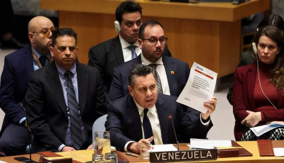 venezuela ambassador to the united nations samuel reinaldo moncada acosta speaks as he holds up a news article during a un security council meeting on u s strikes and the capture of venezuelan president nicolas maduro and his wife cilia flores at the united nations headquarters in new york us january 5 2026 photo reuters venezuela ambassador to the united nations samuel reinaldo moncada acosta speaks as he holds up a news article during a un security council meeting on u s strikes and the capture of venezuelan president nicolas maduro and his wife cilia flores at the united nations headquarters in new york us january 5 2026 photo reuters