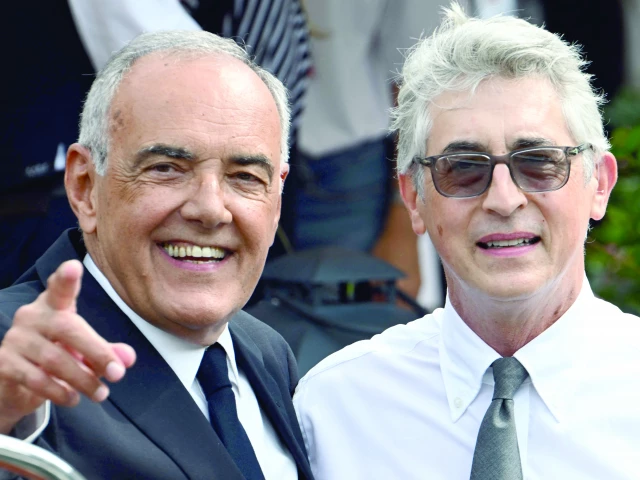director of venice film festival alberto barbera l and the president of the jury us film director alexander payne arrive at the excelsior pier on the eve of the 82nd venice international film festival at venice lido photo afp director of venice film festival alberto barbera l and the president of the jury us film director alexander payne arrive at the excelsior pier on the eve of the 82nd venice international film festival at venice lido photo afp