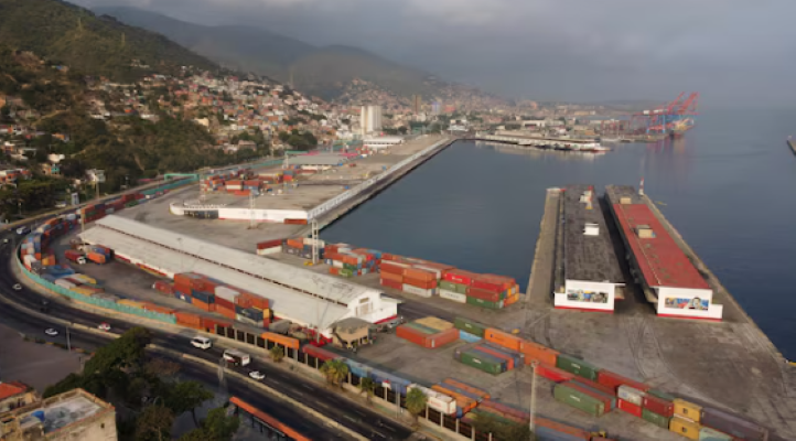 a drone view of the bolivariana de puertos la guaira port in la guaira venezuela april 17 2024 photo reuters