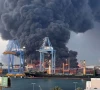 the image shows fire on a vessel at the damietta port authority as egyptian government said the fire was caused by a drone attack on july 30 photo anadolu the image shows fire on a vessel at the damietta port authority as egyptian government said the fire was caused by a drone attack on july 30 photo anadolu