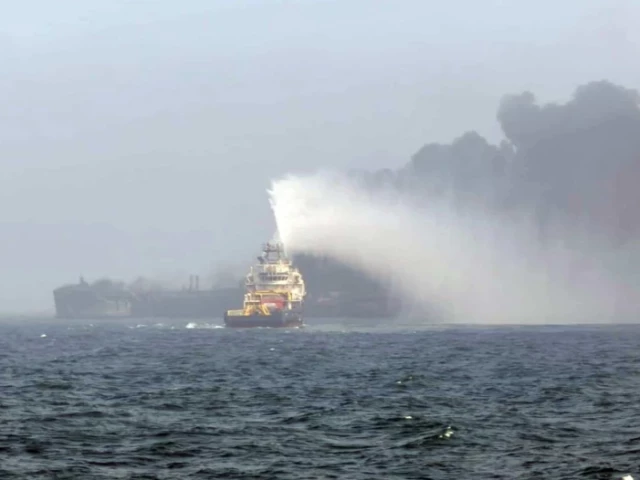 handout photo of black smoke billowing into the air after a crash between an oil tanker and a cargo ship off the coast of east yorkshire photo ap handout photo of black smoke billowing into the air after a crash between an oil tanker and a cargo ship off the coast of east yorkshire photo ap