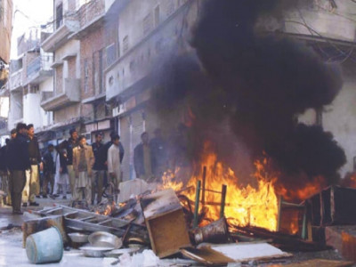 old feud one shot dead shop and house burnt in return