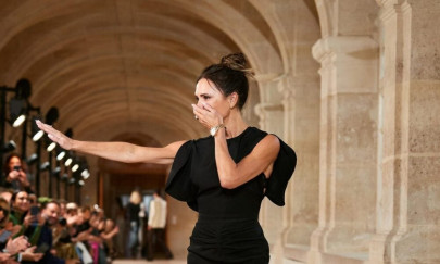 victoria beckham makes star studded debut at paris fashion week