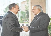 foreign minister ishaq dar greets his egyptian counterpart badr abdelatty upon arrival at the foreign ministry in islamabad photo afp foreign minister ishaq dar greets his egyptian counterpart badr abdelatty upon arrival at the foreign ministry in islamabad photo afp