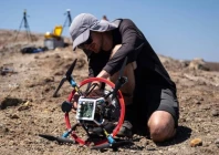 a vulcanologist from the university of munich prepares a drone with a mirror used to reflect a laser and collect data from gas emissions in the crater of la fossa italy photo afp a vulcanologist from the university of munich prepares a drone with a mirror used to reflect a laser and collect data from gas emissions in the crater of la fossa italy photo afp