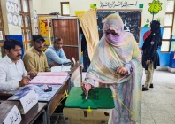 a woman votes during the second phase of the azad jammu and kashmir ajk legislative assembly elections at a polling station in muzaffarabad on august 2 2026 picture taken with a mobile phone photo reuters a woman votes during the second phase of the azad jammu and kashmir ajk legislative assembly elections at a polling station in muzaffarabad on august 2 2026 picture taken with a mobile phone photo reuters