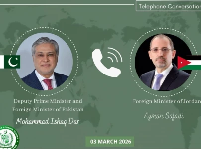 jordan s fm hails pakistan s constructive role peace efforts in call with dar
