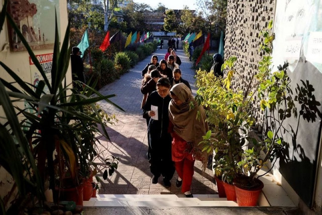the voters enter a polling station in a school on the day of the general election in islamabad pakistan february 8 2024 photo reuters the voters enter a polling station in a school on the day of the general election in islamabad pakistan february 8 2024 photo reuters