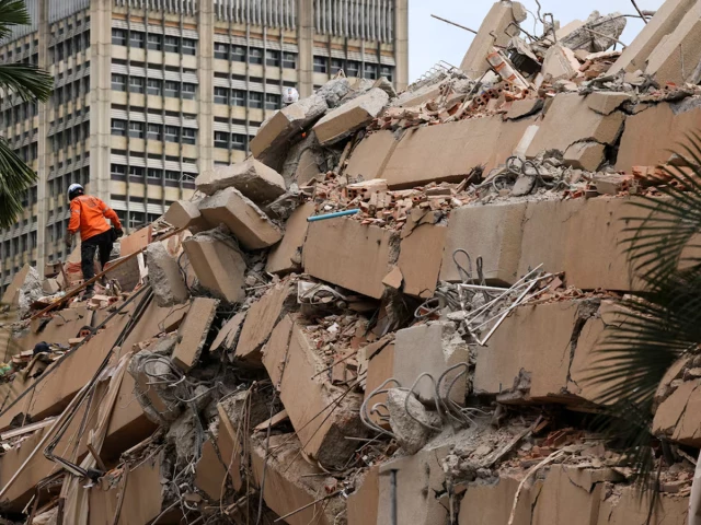 a rescuer works at the site of a collapsed building after earthquakes hit the country in caracas venezuela june 25 2026 photo reuters a rescuer works at the site of a collapsed building after earthquakes hit the country in caracas venezuela june 25 2026 photo reuters