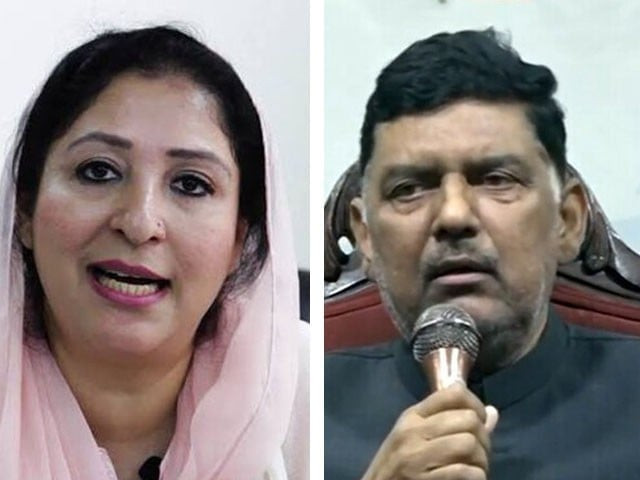 wajiha qamar chaudhry sajid mehmood part ways with pti on october 29 2023 photo express wajiha qamar chaudhry sajid mehmood part ways with pti on october 29 2023 photo express
