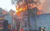 warehouse gutted in fire near barkat market